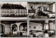 83714 W8160 Miesbach - Gasthaus Hotel Waitzinger Wandbemalung Gastraum Blumen Kachelofen Theke
