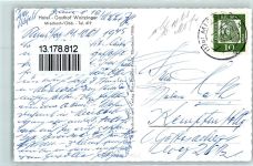 83714 W8160 Miesbach - Gasthaus Hotel Waitzinger Wandbemalung Gastraum Blumen Kachelofen Theke