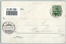 01587 O8400 Riesa 1903 - Kaiser Wilhelmplatz Bahnhof Trinitatiskirche