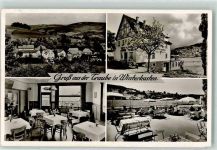 64658 W6145 Winterkasten - Gasthaus-Pension zur Traube Gastraum Terrasse Oldtimer