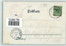 77830 W7582 Bühlertal 1897 Lithographie Kurhaus Hundseck Villa Waldheil Wasserfall Stempel Posthülfestelle Kurhaus Hundseck