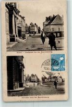 08300 Rethel 1916 - Stadtplatz vor und nach der Beschiessung WK I