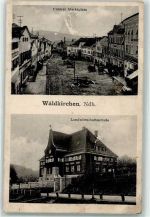 94065 W8392 Waldkirchen , Niederbay Gebrauchsspuren Unterer Marktplatz Landwirtschaftsschule