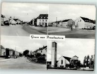 66740 W6630 Fraulautern 1962 - Volksbank, Kirche, Straßenpartien, gute Erhaltung AK