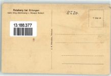 91052 W8520 Erlangen Künstlerkarte Ratsberg Eduard Eckert