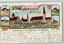 84503 W8262 Altötting 1901 Gebrauchsspuren Gruss aus - Lithographie