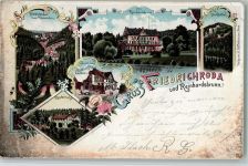 99894 O5804 Friedrichroda 1899 Lithographie Gruss aus