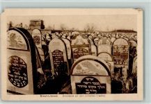 Brest-Litowsk Grabsteine auf dem jüdischen Friedhof AK Judaika 1916