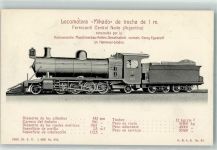 Locomotora Mikado de trocha de 1m Ferrocarril Central Norte Hanomag 749 Nr. 53 Dampflokomotive