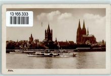 Bordstempel Gruss vom Rhein Dampfer Ernst Ludwig - Stempel Köln 10.5.27 Schiffspoststempel