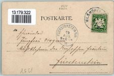 94474 W8358 Vilshofen an der Donau 1901 Gebrauchsspuren Turm Kutsche Pferdewagen Mann Hut
