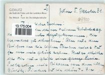 02826 O8900 Görlitz , Neiße Künstlerkarte Der Mönch Turm der Dreifaltigkeitskirche