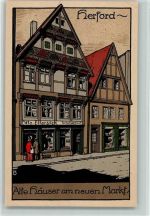 32049 W4900 Herford Künstlersteindruck Am neuen Markt AK
