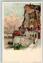 Menton Velten Verlag Nr. 471 AK Wielandt, M. 1899 Lithographie / Künstlerkarte
