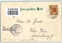 83471 W8240 Berchtesgaden 1893 Gebrauchsspuren Tiroler Tracht Gämse Edelweiß Vorläufer Ort handschriftlich Lithographie