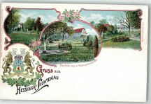 37235 W3436 Hessisch Lichtenau - Wappen Löwen Rode'scher Garten