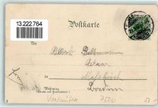 76131 W7500 Karlsruhe , Baden Gebrauchsspuren Lithographie Vorläufer Druck 1890-1895 Techn. Hochschule Marktplatz Schlossgartensee Kunstgewerbe-Schule Nymphengruppe