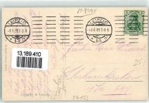 O7000 Leipzig Zeppelin über der Stadt AK Zeppelin Gebrauchsspuren