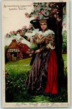 W4950 Minden , Westf Verlag Gustav Kaufmann 2426 Trachten Schaumburg-Lippe Lithographie