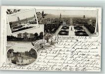 76131 W7500 Karlsruhe , Baden 1896 Lithographie Gruss aus - AK