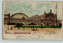 W6000 Frankfurt am Main Bahnhof HGL, Verlag Meteor 1899 Lithographie