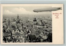 W6000 Frankfurt am Main Luftschiff über der Stadt, sehr gute Erhaltung AK Zeppelin 1930