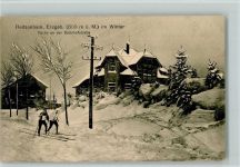 09496 O9341 Reitzenhain , Erzgeb 1924 - Winter - Bahnhofstraße, Skiläufer