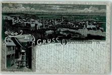 67210 Obernai Oberehnheim 1914 Lithographie / Mondschein