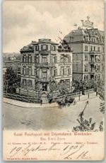 65183 W6200 Wiesbaden 1905 - Hotel Reichspost Dependance Pension Garten Bäder Kutsche