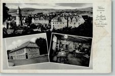 65510 W6270 Idstein 1939 - Gasthaus zur Traube mit Innenansicht AK