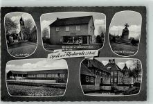 48317 W4406 Rinkerode - Dorfstraße Neue Schule Haus Borg Neues Ehrenmal Eisernes Kreuz SPAR-Lebensmittel Bolle