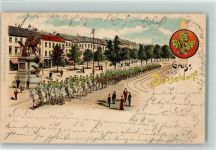 W4000 Düsseldorf 1902 Parade Zieher Ottmar Lithographie