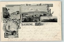 68510 Sierentz Sierenz 1900 Gebrauchsspuren Kirche Spital Bahnhof