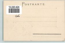 67000 Strasbourg Straßburg Passepartout Prägedruck Storchennest Störche Wappen Lithographie