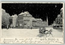 67000 Strasbourg Straßburg 1899 - Winter Schwarzwaldstraße bei Nacht Pferdeschlitten