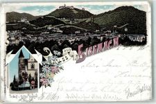 99817 O5900 Eisenach , Thür 1898 Lithographie Dr. Graf u. Richter Denkmal