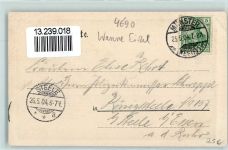 44623 W4690 Wanne-Eickel 1904 Gebrauchsspuren Hotel Restaurant Gasthaus Zengerling