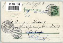61169 W6360 Friedberg Hessen 1903 Lithographie Kaiserstraße Burg