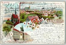 02826 O8900 Görlitz , Neiße 1897 Lithographie Kaiser Wilhelm Denkmal das heilige Grab