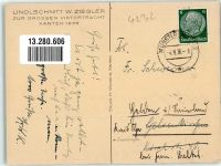 46509 W4232 Xanten Gebrauchsspuren Linolschnitt W. Ziegler zur Großen Viktortracht