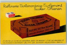 Brüssel Bruxelles Exposition La Raffinerie Tirlemontoise Suiker Thienen Zuckerwürfel AK Lebensmittel 1935