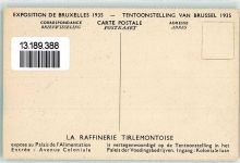 Brüssel Bruxelles Exposition La Raffinerie Tirlemontoise Suiker Thienen Zuckerwürfel AK Lebensmittel 1935