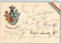 O7000 Leipzig Vivat M.V. Studentenwappen Lithographie