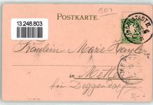 85049 W8070 Ingolstadt , Donau 1901 Lithographie / Mondschein