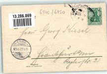 63450 W6450 Hanau 1902 Prägedruck Turnhalle Altstädter Rathaus Neustädter Rathaus Wappen