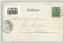 04703 O7320 Leisnig 1901 AK mit Goldfenster Bahnhof Bahnpoststempel