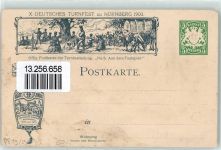 W8500 Nürnberg X. Deutsches Turnfest 1903 Offiz. Postkarte der Festleitung Nr 5 Aus dem Festspiel Die Lützower im Festzug Privatganzsache Lithographie