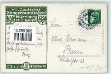 W8500 Nürnberg 8. Deutsches Sängerbundesfest sign. Bankel Privatganzsache 1912 Künstlerkarte