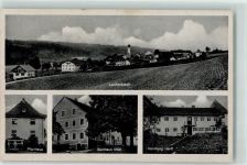 86561 W8899 Weilenbach - Pfarrhaus Gasthaus Mösl Handlung Hartl Kirche Lauterbach Ort lt. Stempel