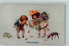 Verlag Gebr. Dietrich Serie 177-7 Aus der Kinderstube Erster Schultag Schule Thiele, Arthur